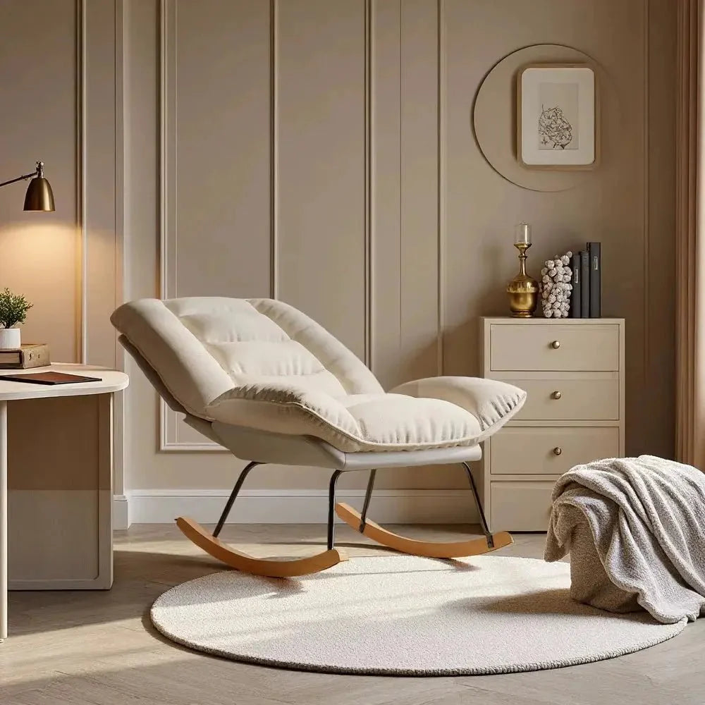 SLOWEN – Rocking Chair Lin & Bois de Hêtre - Oscille