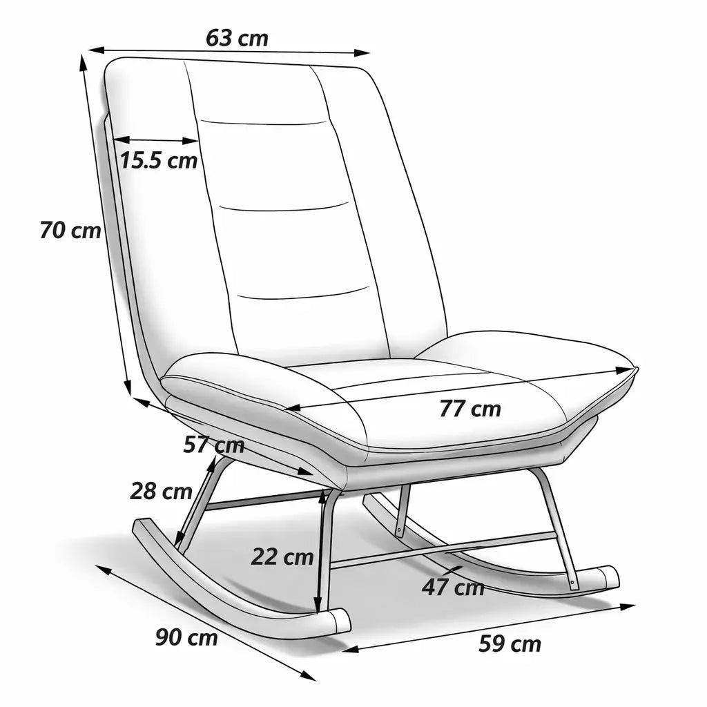 SLOWEN – Rocking Chair Lin & Bois de Hêtre - Oscille