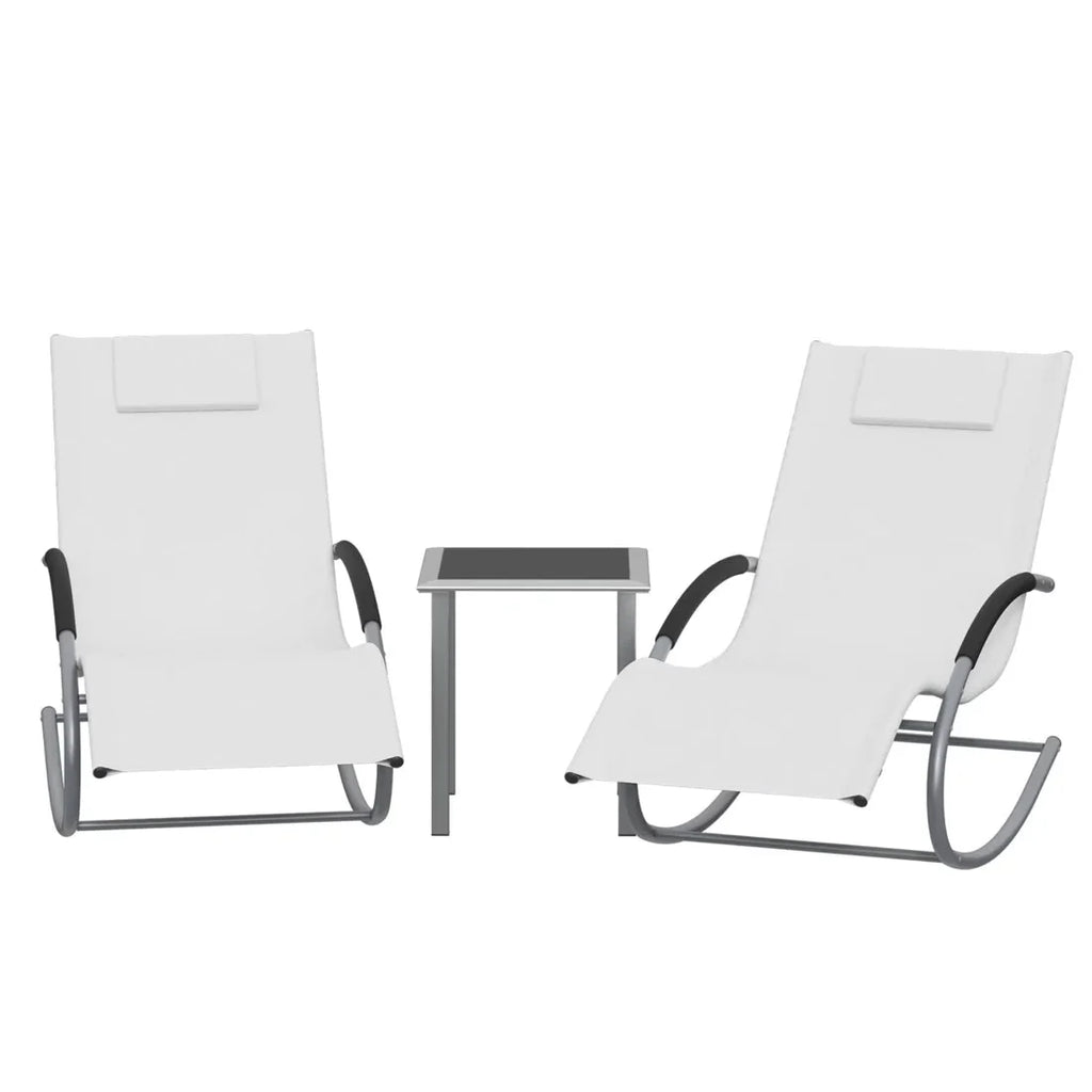 ZENIT – Ensemble 2 Chaises Longues & Table Extérieur - Oscille