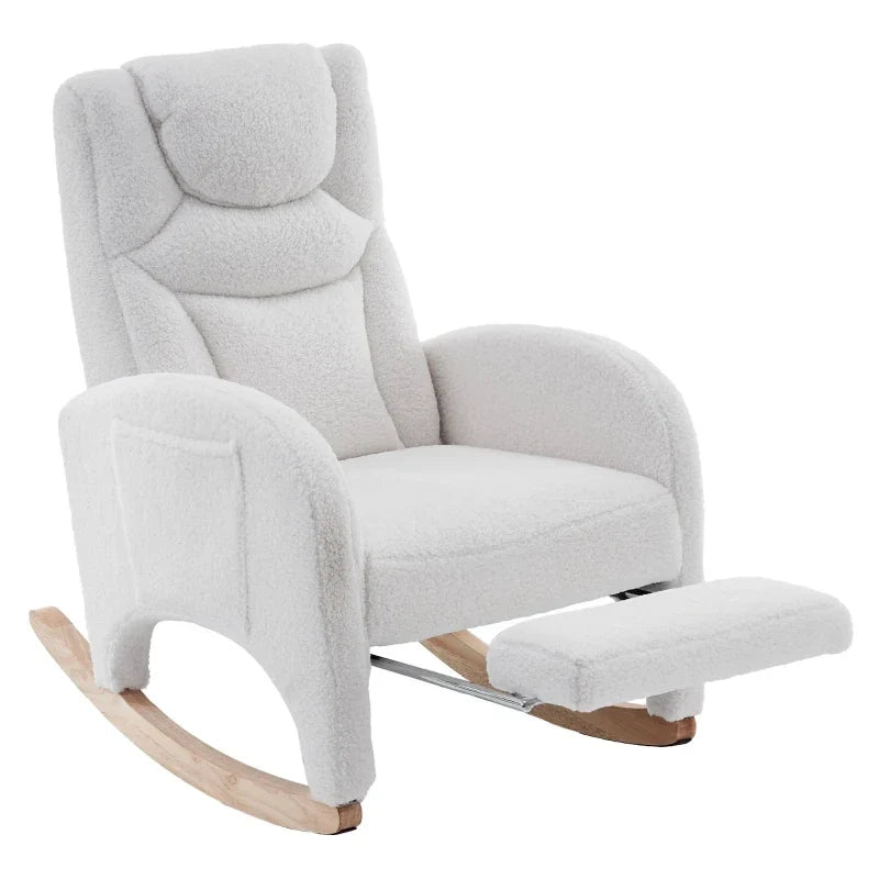 ONA – rocking chair teddy crème allaitement, vue de profil Image