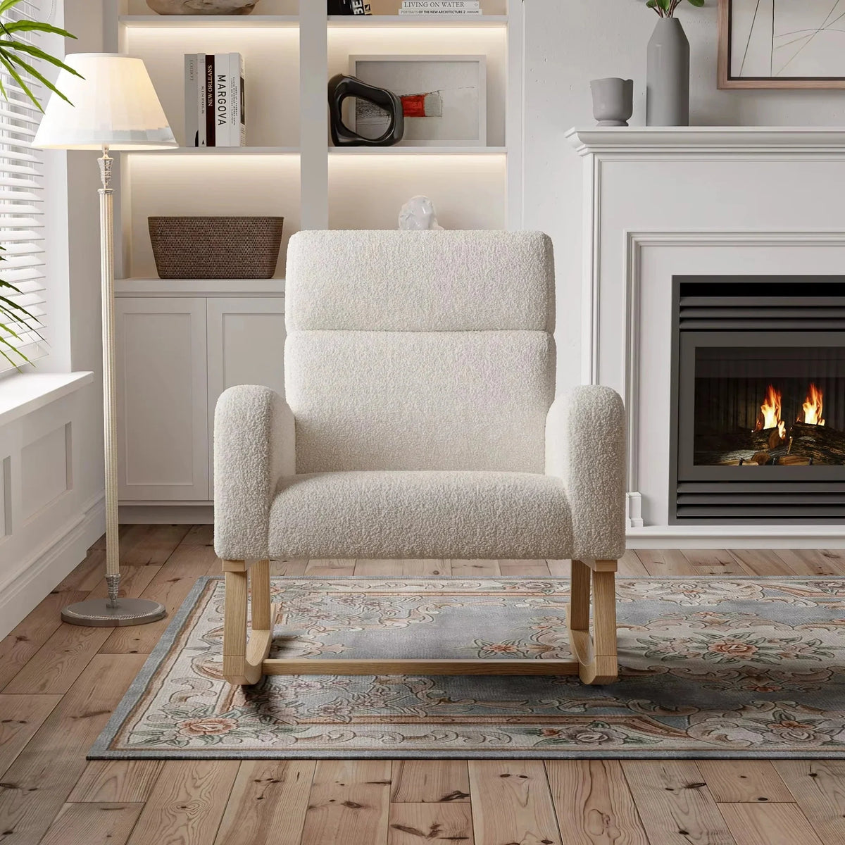 FLOVRA - Rocking Chair Teddy Dossier Haut - Oscille
