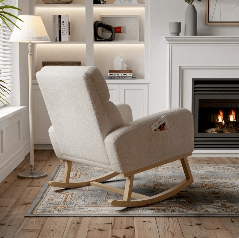 FLOVRA - Rocking Chair Teddy Dossier Haut - Oscille