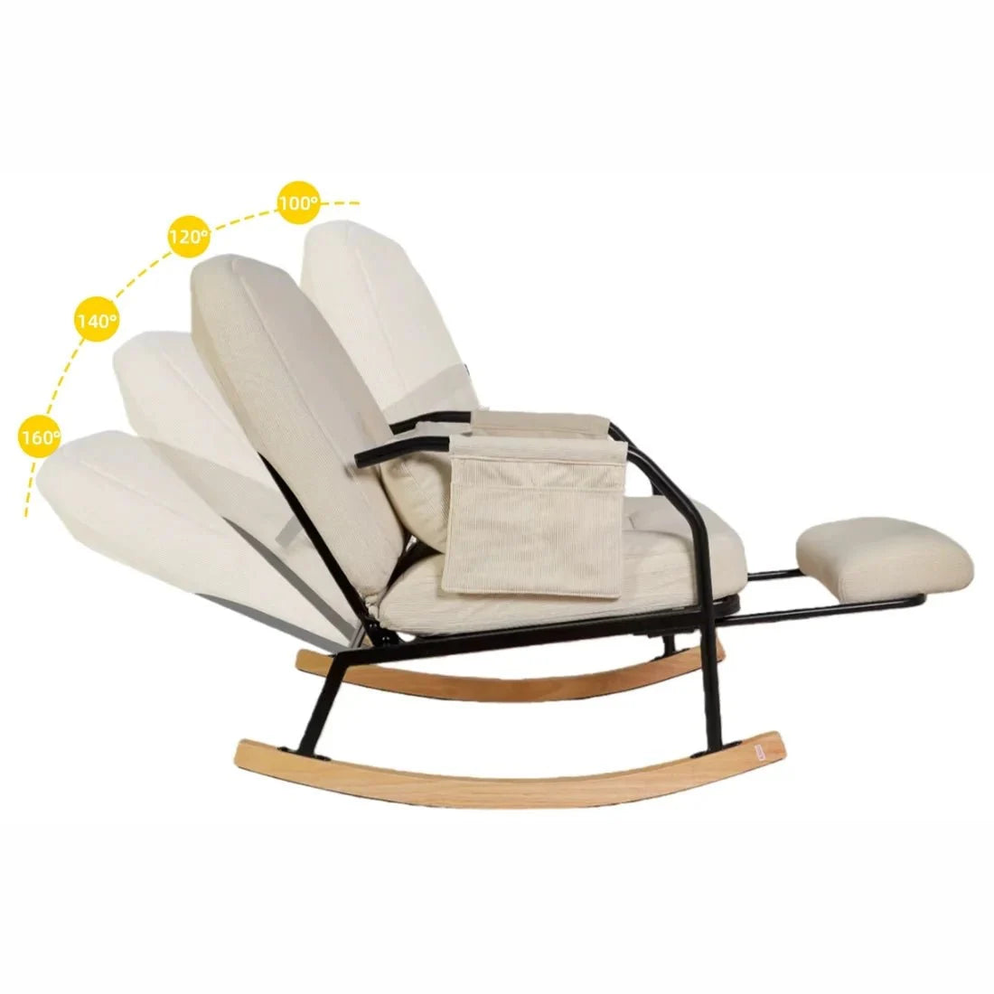 KORVEN – Rocking Chair Inclinable Corduroy - Oscille