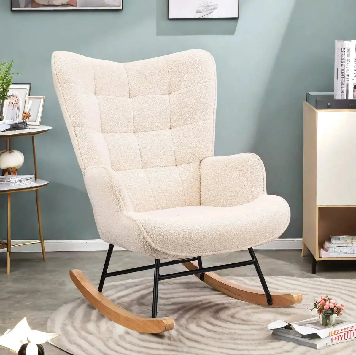 NUBELIA – Rocking Chair Teddy Dossier Haut - Oscille