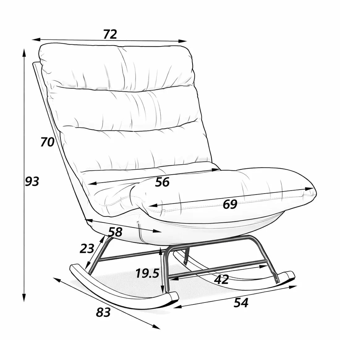 MELLOW – Fauteuil à Bascule Confort Cocon - Oscille