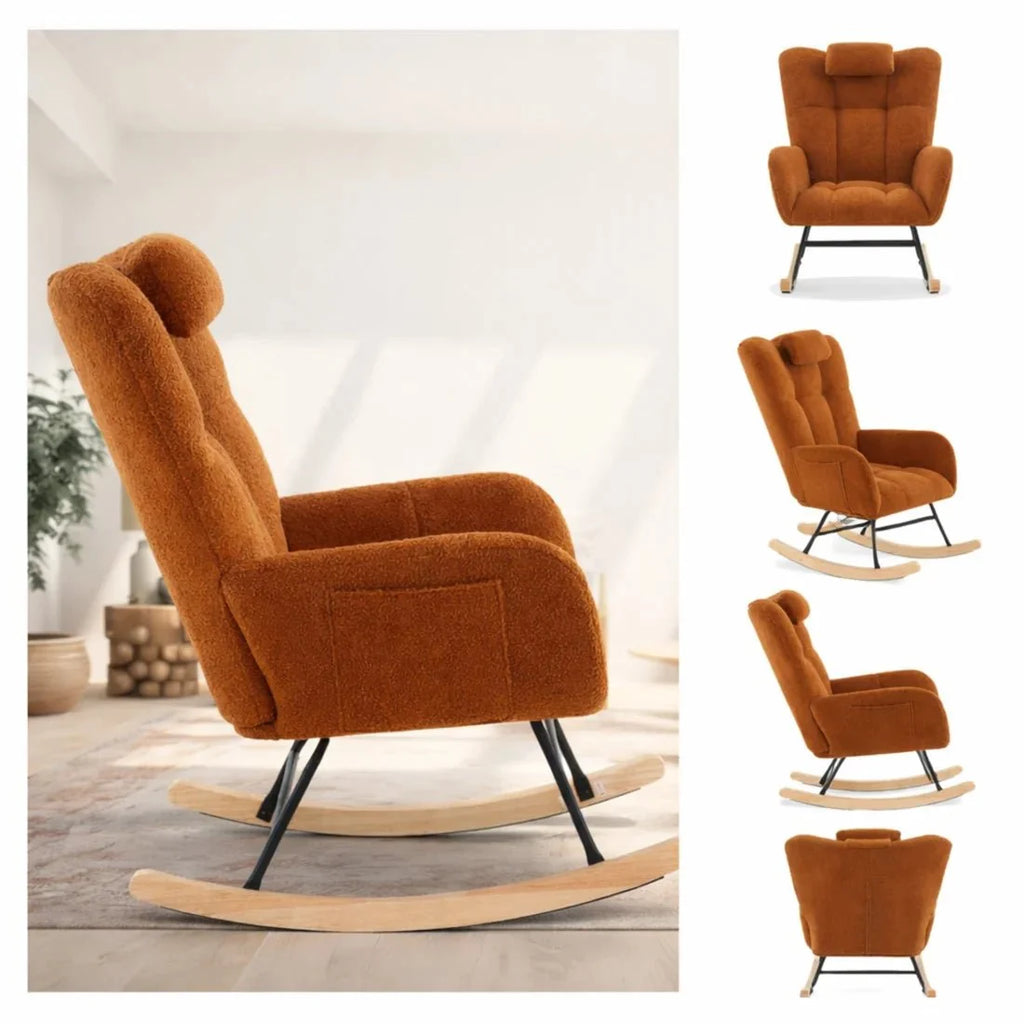 ROVKA - Rocking Chair Teddy Confortable - Oscille