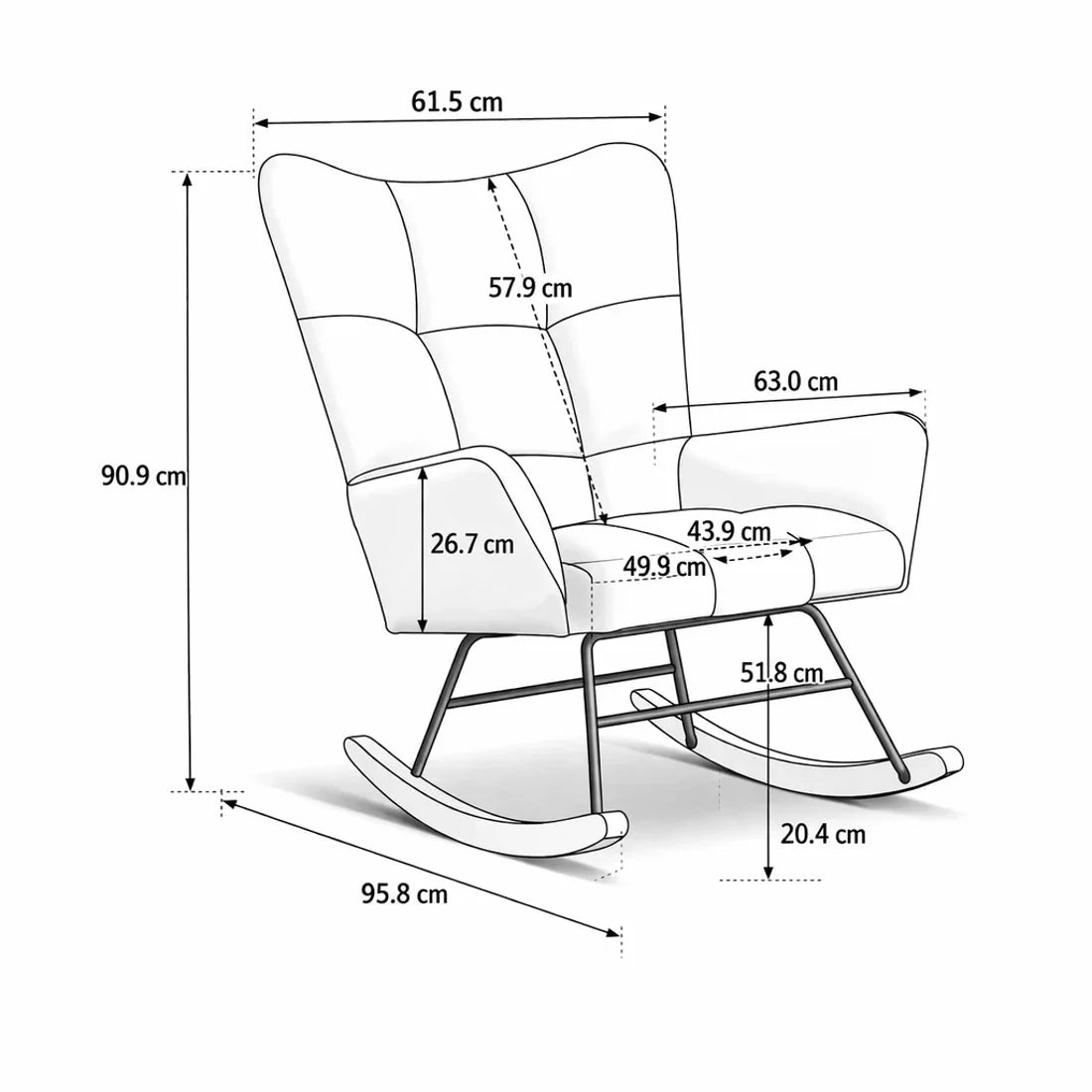 LUMIO – Fauteuil à Bascule Bouclé - Oscille