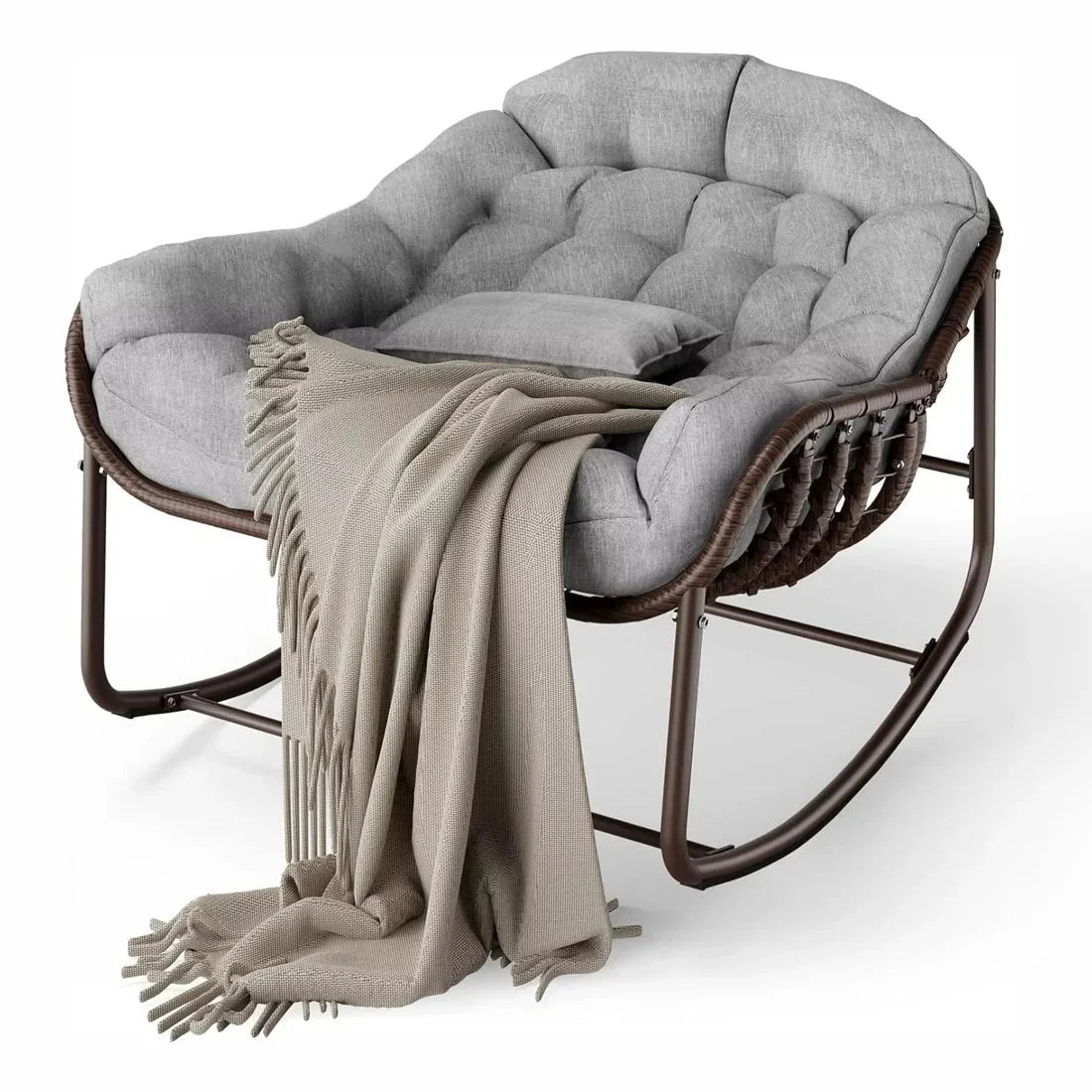 NUEVA – Rocking Chair Rotin Surdimensionné - Oscille