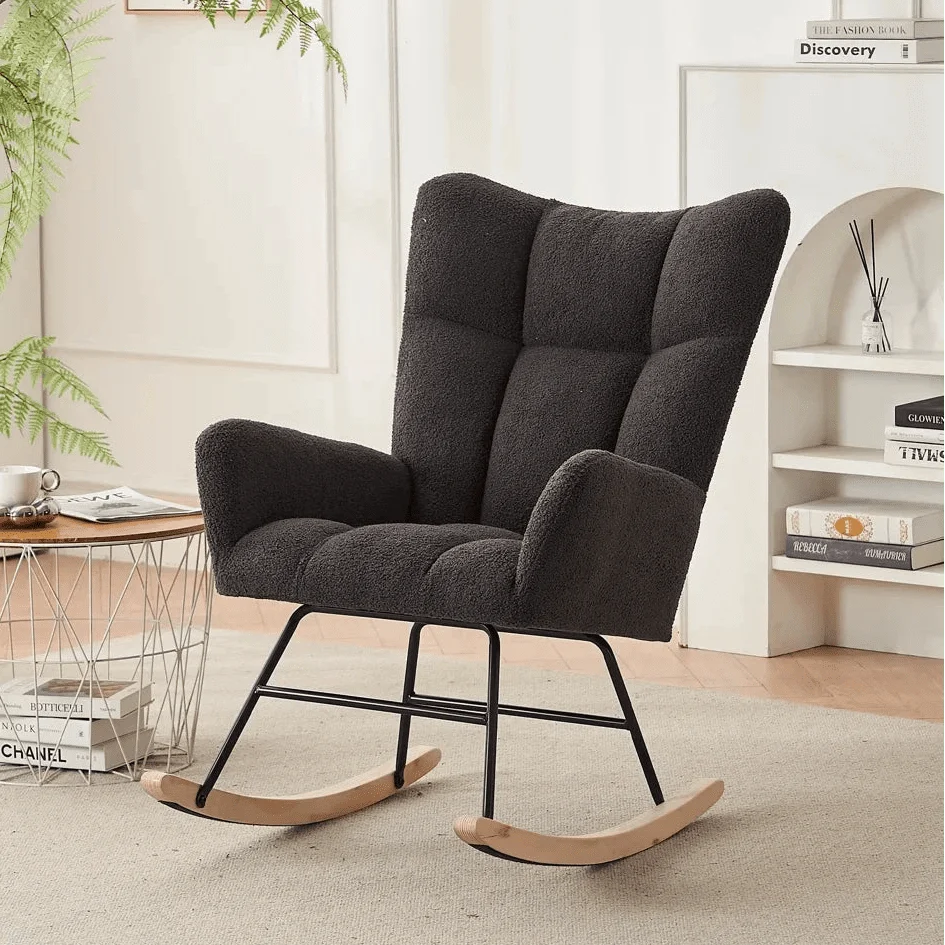 LUMIO – Fauteuil à Bascule Bouclé - Oscille