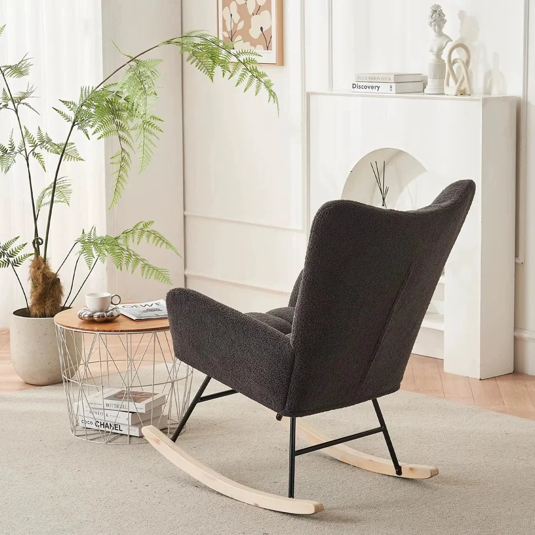 LUMIO – Fauteuil à Bascule Bouclé - Oscille