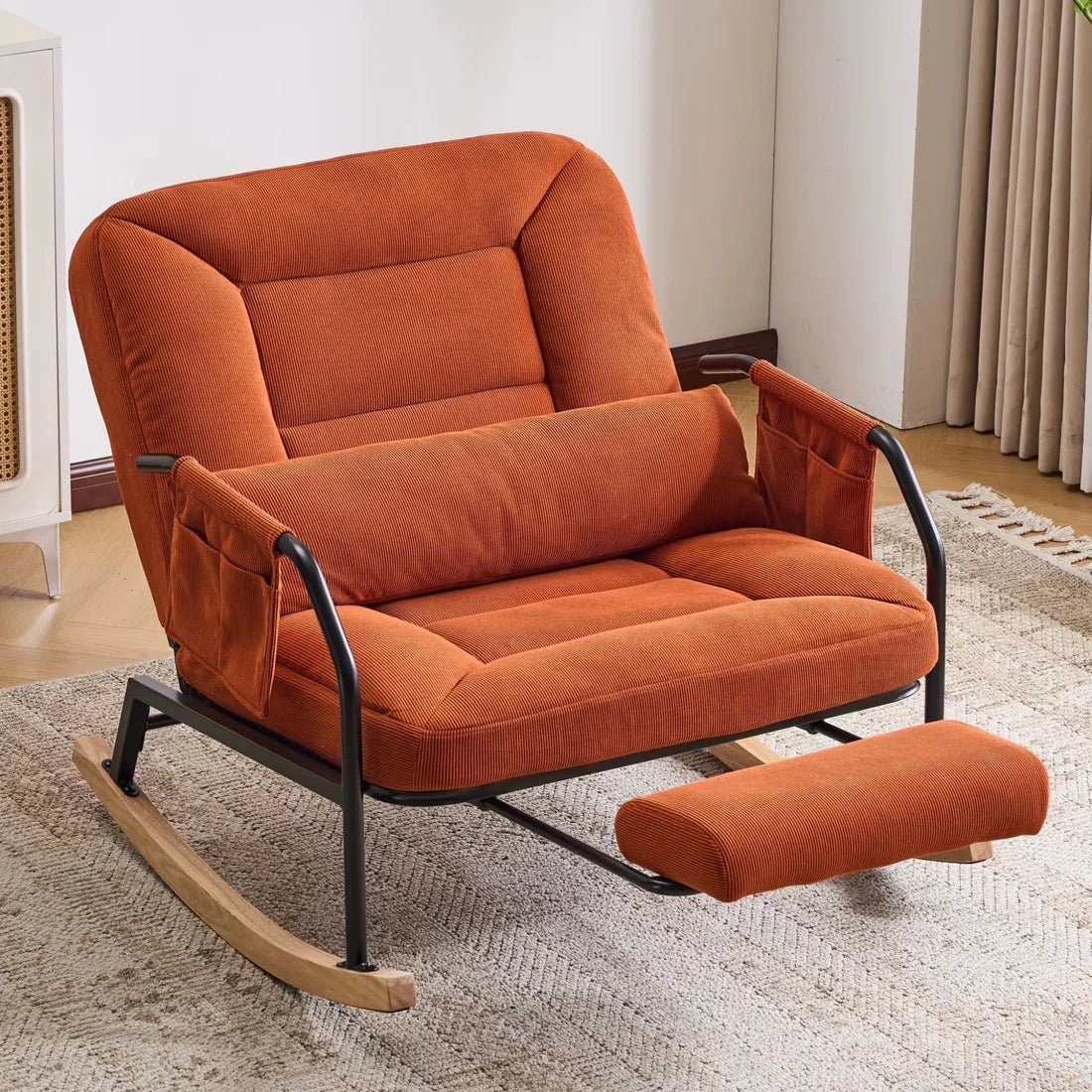 KORVEN – Rocking Chair Inclinable Corduroy - Oscille