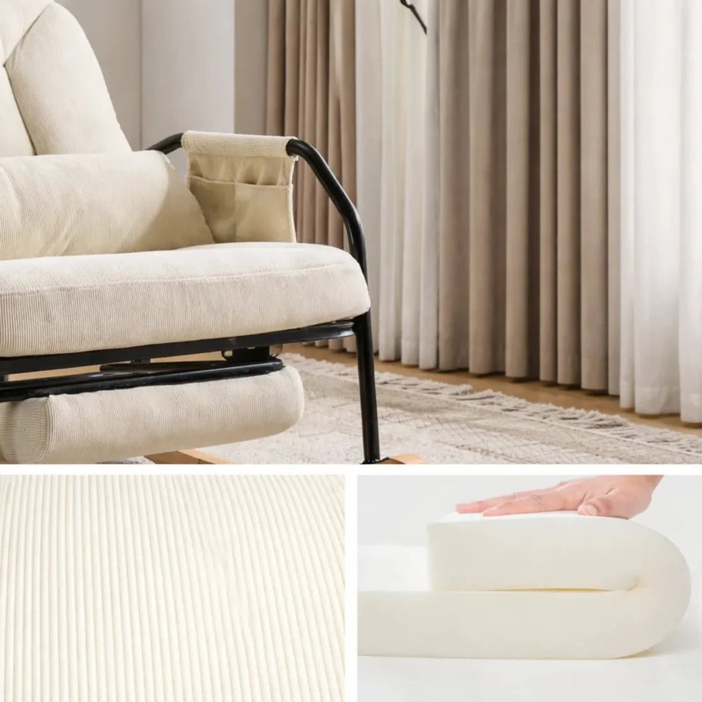 KORVEN – Rocking Chair Inclinable Corduroy - Oscille