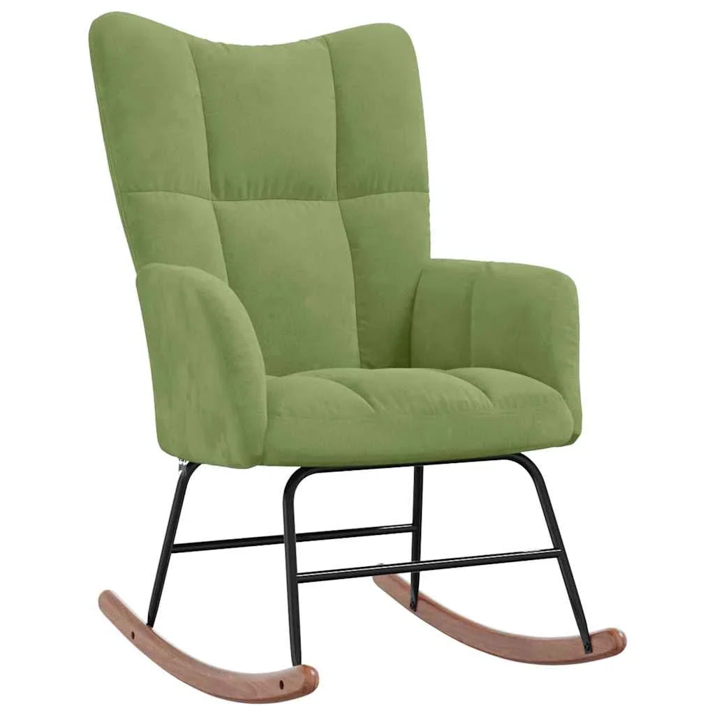 MOLVIK - rocking chair velours coloris marron
