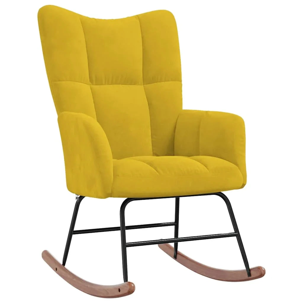 MOLVIK - rocking chair velours, ambiance salon