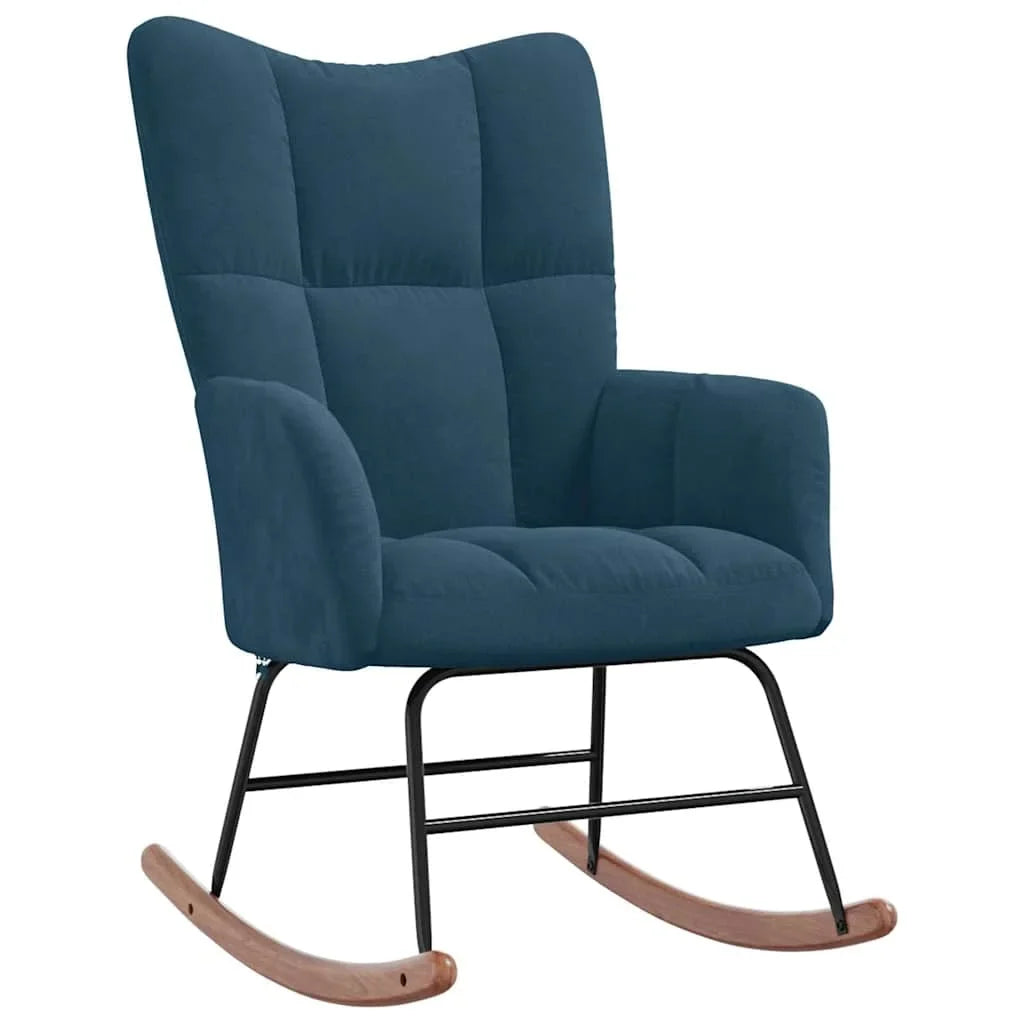 MOLVIK - rocking chair velours, vue de profil
