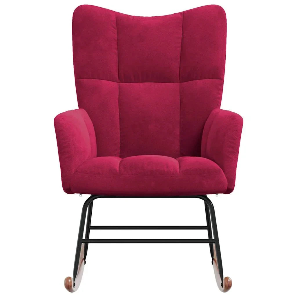 MOLVIK - rocking chair velours coloris vert foncé