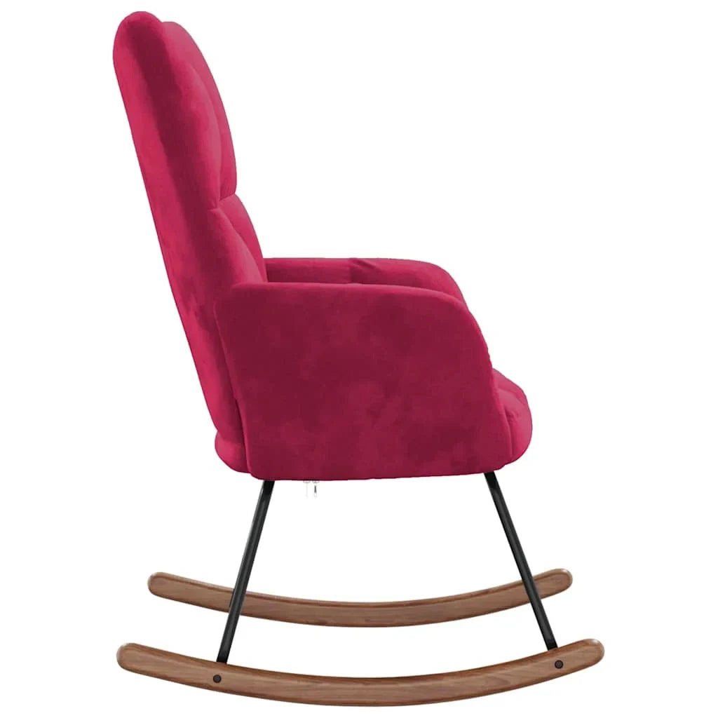MOLVIK - rocking chair velours coloris vert anis