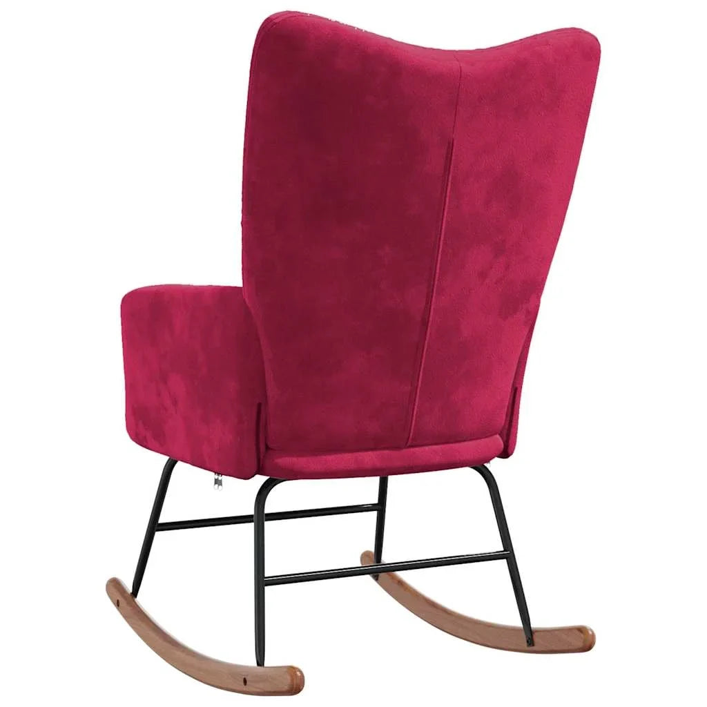 MOLVIK - rocking chair velours coloris rose