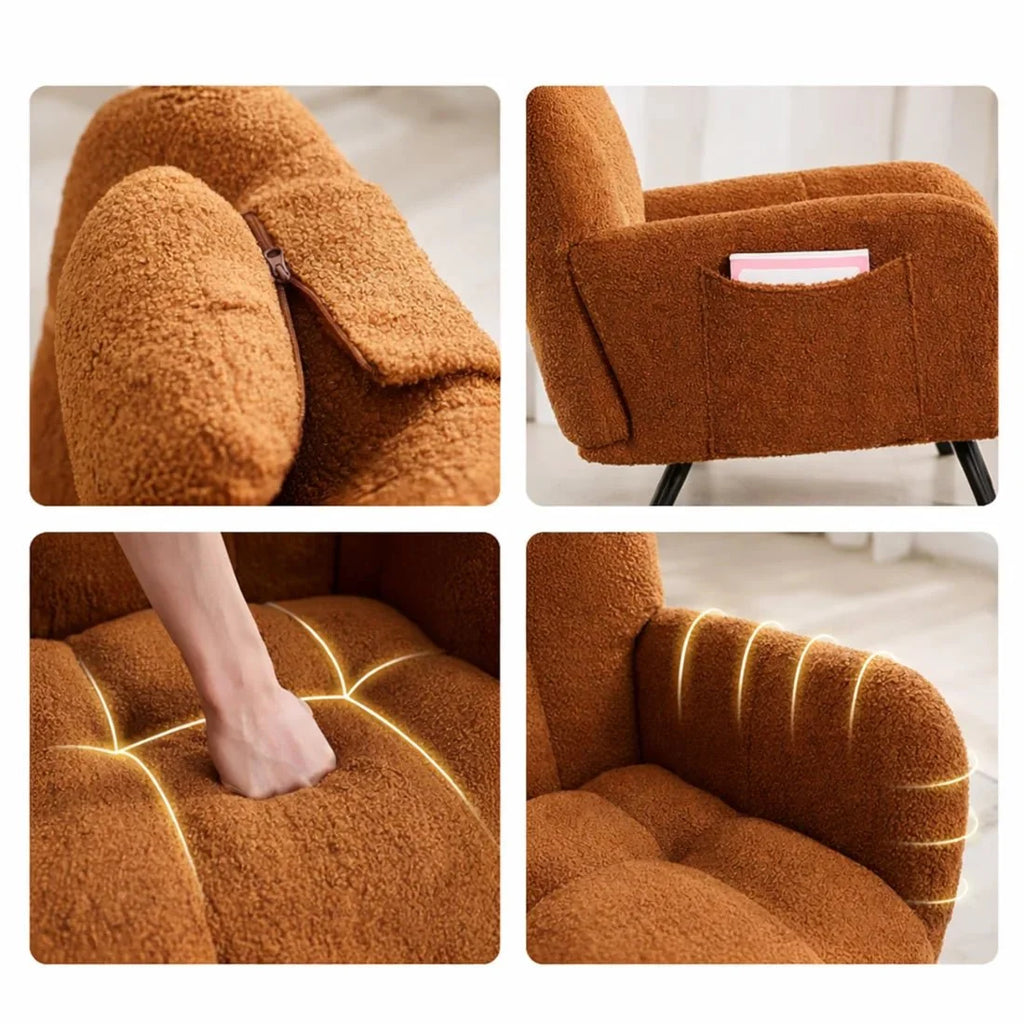 ROVKA - Rocking Chair Teddy Confortable - Oscille