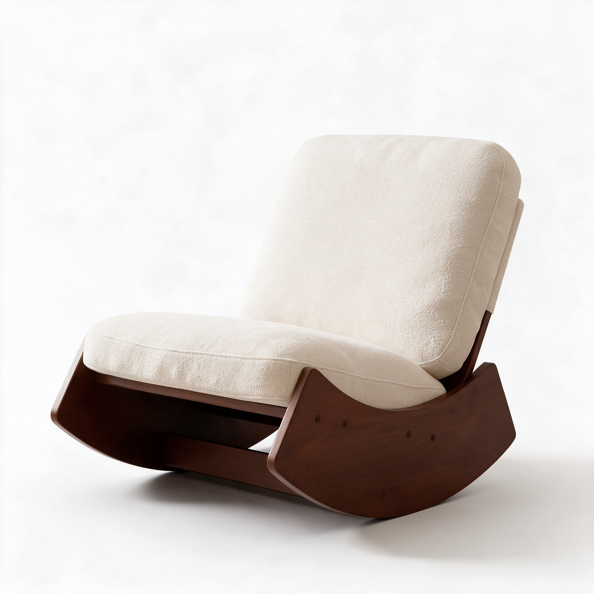 RITOURNELLE – fauteuil à bascule coloris ivoire sur fond blanc