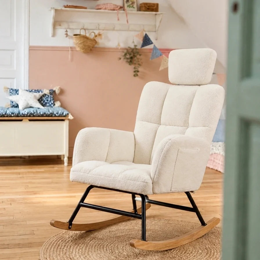 NORKA - rocking chair allaitement, vue de trois-quarts face