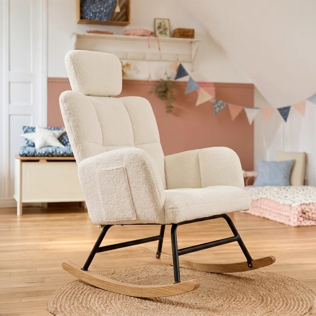 NORKA - rocking chair allaitement, vue de trois-quarts profil