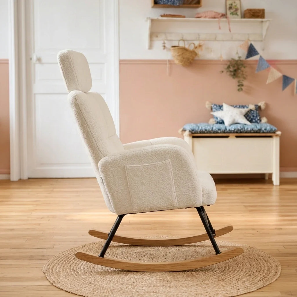 NORKA - fauteuil à bascule allaitement, vue de profil