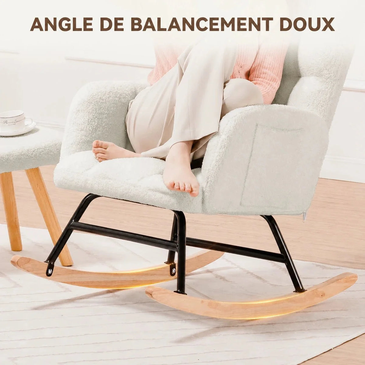 NORKA - rocking chair, angle de balancement doux