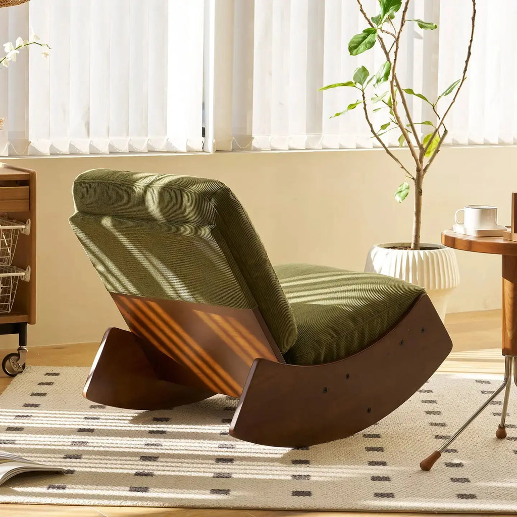KANOA CHAIR – Rocking Chair Rétro Velours - Oscille