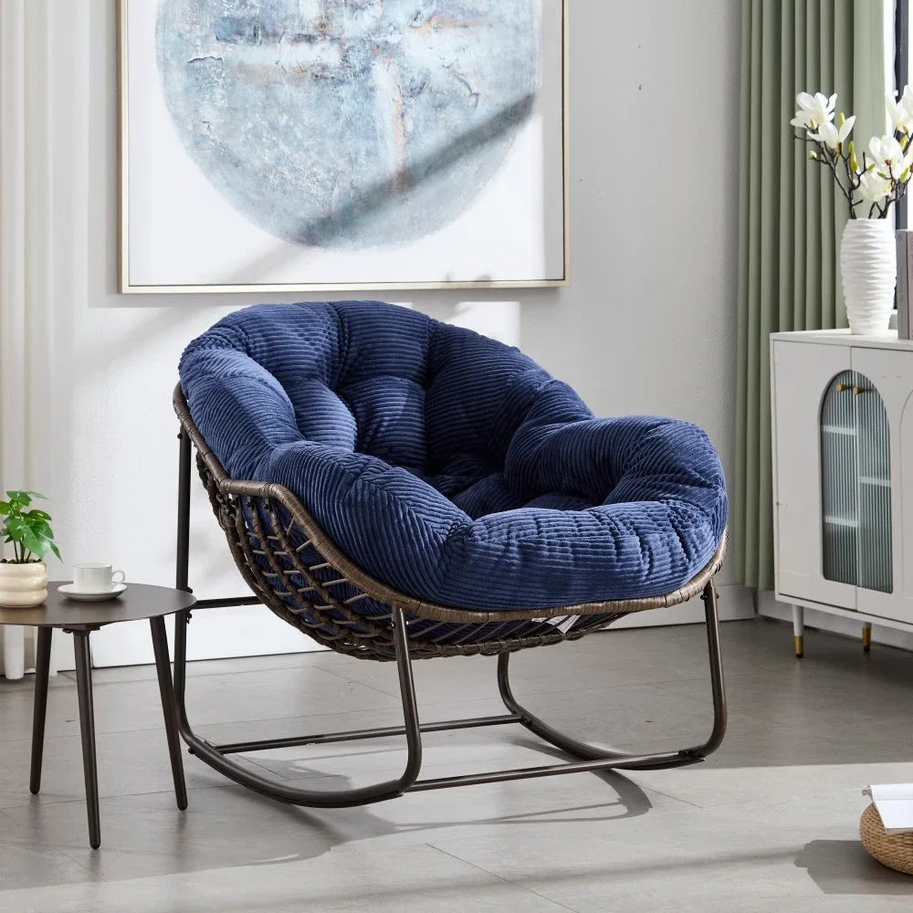 COCONA - fauteuil à bascule papasan, vue lifestyle