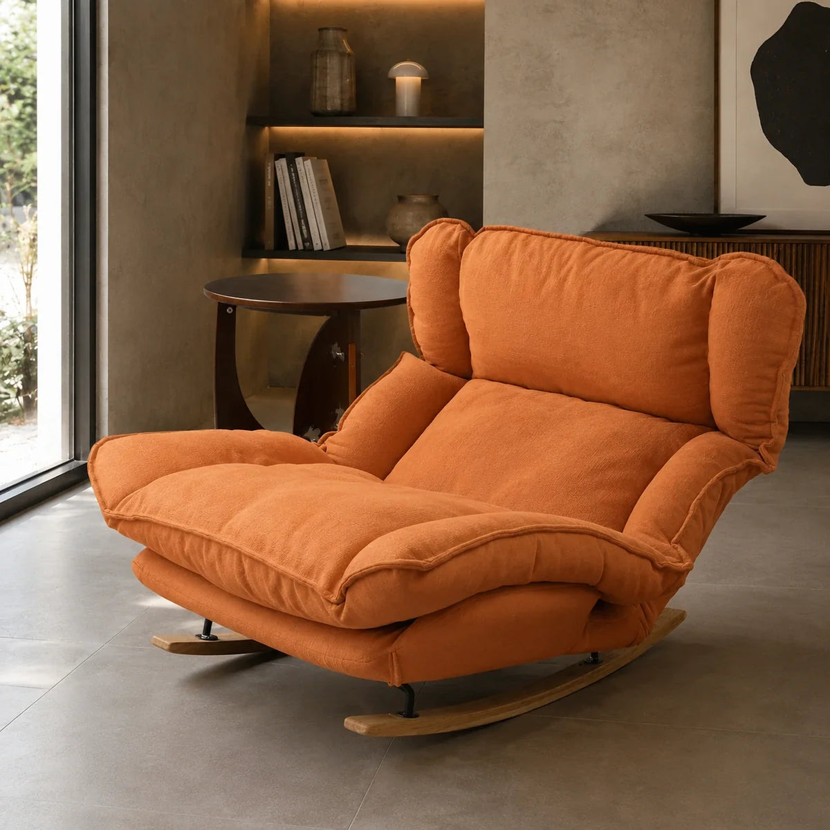 VELDA - fauteuil à bascule inclinable, coloris orange